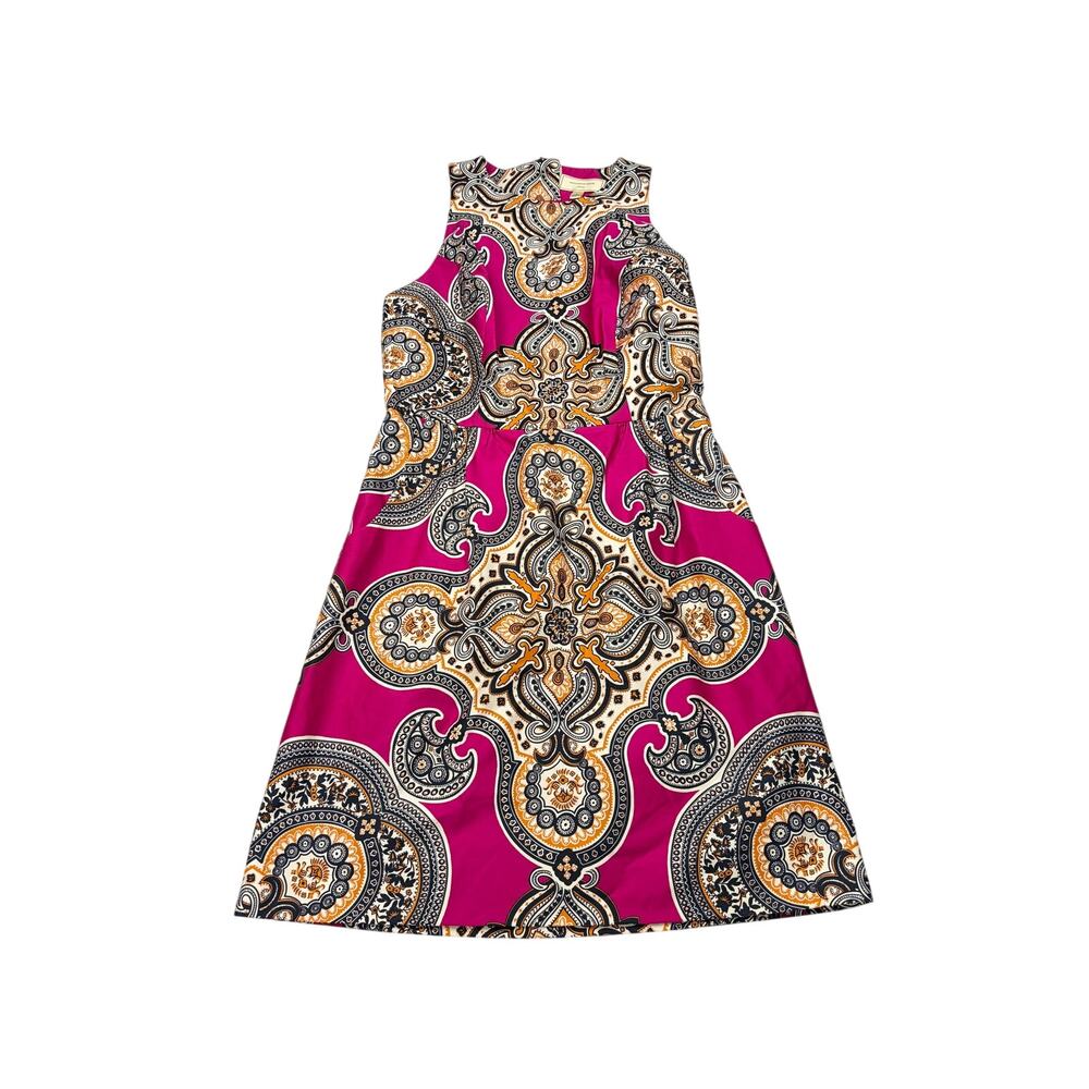 Moulinette Soeurs Anthropologie pink paisley fit flare dress. Size 2. office